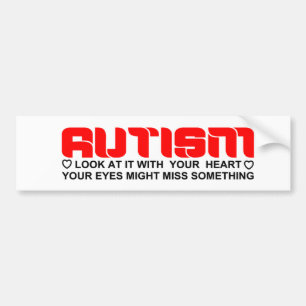 Autism som bäst ses med hjärtat bildekal