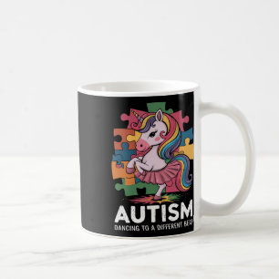 Autism som dansar till olika bete för enmajsautism kaffemugg
