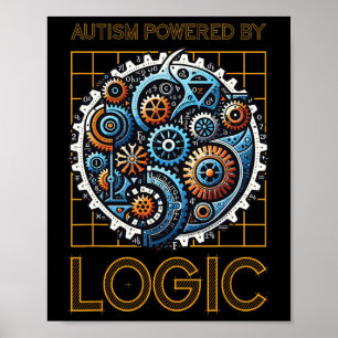 autism som drivs av logiska mekaniska redskap poster