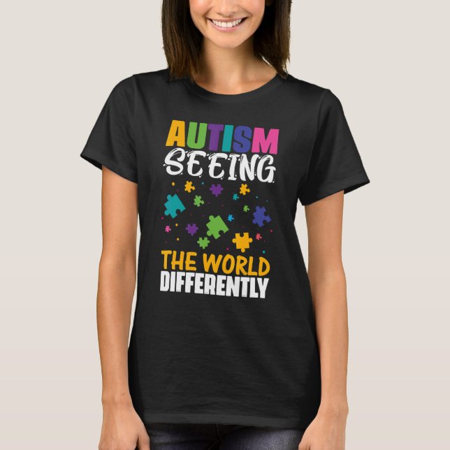 Autism som ser världen annorlunda t shirt (Framsida)