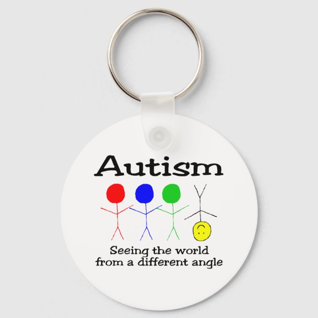 Autism som ser världen från en annan Vinkel Nyckelring (Framsida)
