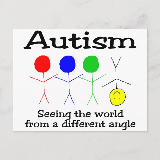 Autism som ser världen från en annan Vinkel Vykort (Framsida)