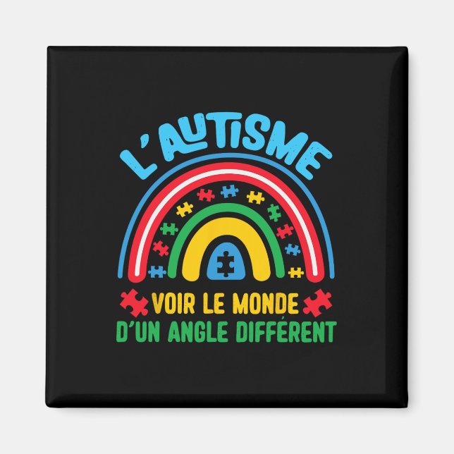 Autism som ser världen från en Medveten Vinkel aut Magnet (Framsidan)