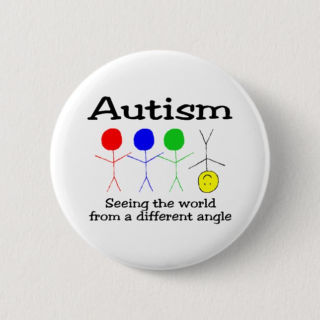 Autism som ser världen från en olik vinkel knapp (Framsida)