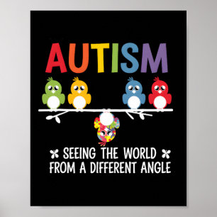 Autism som ser världen från ett annat Vinkelt avtr Poster