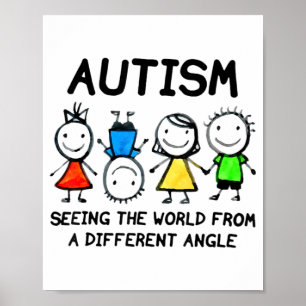 Autism som ser världen från ett annat Vinkelt öde Poster