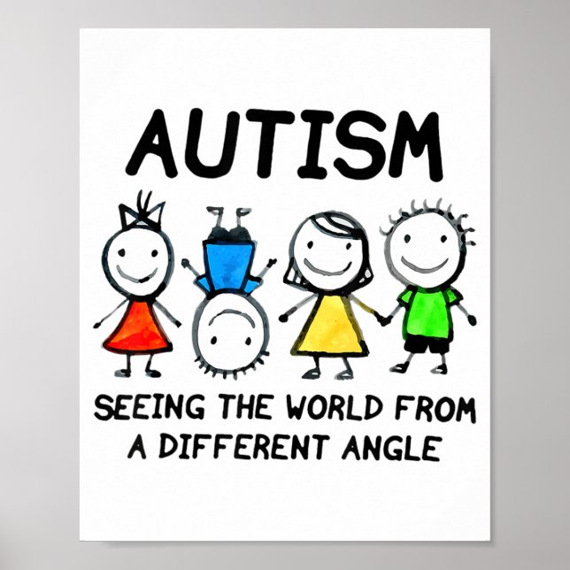 Autism som ser världen från ett annat Vinkelt öde Poster (Framsidan)