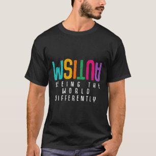 Autism som ser världen på olika sätt stödja autism t shirt