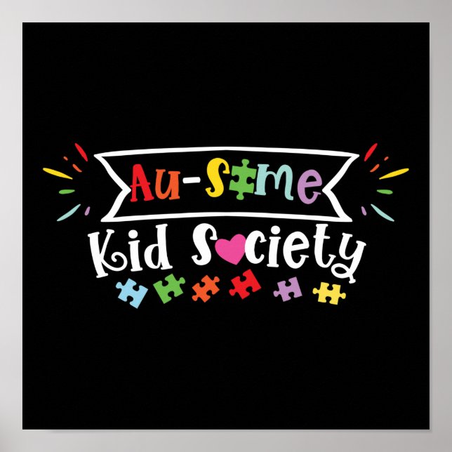 Autism Son Barndotter Au-some Kid Society Poster (Framsidan)