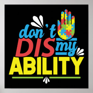 Autism Son Barndotter DDotter Dis inte min förmåga Poster