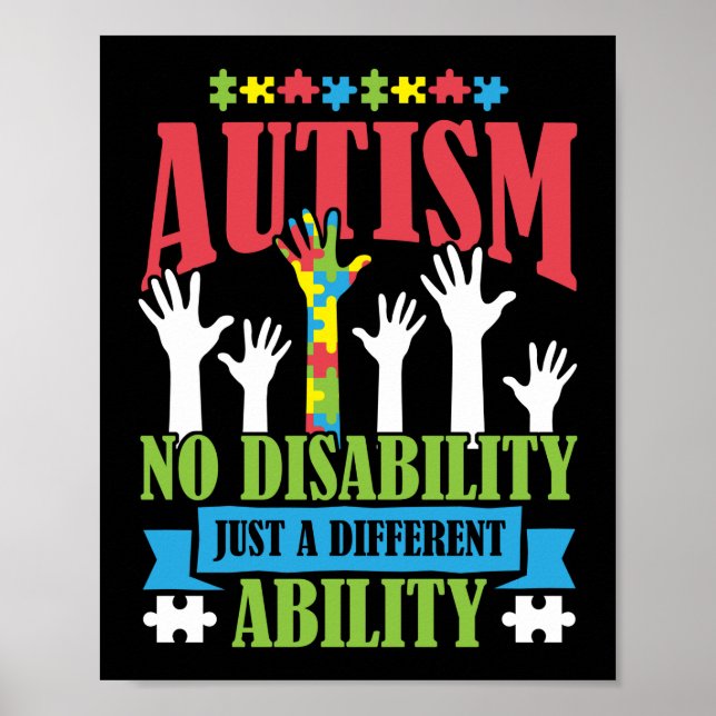 Autism Son Barndotter Inga andra funktionshinder Poster (Framsidan)