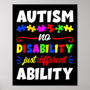 Autism Son Barndotter Inga andra funktionshinder Poster