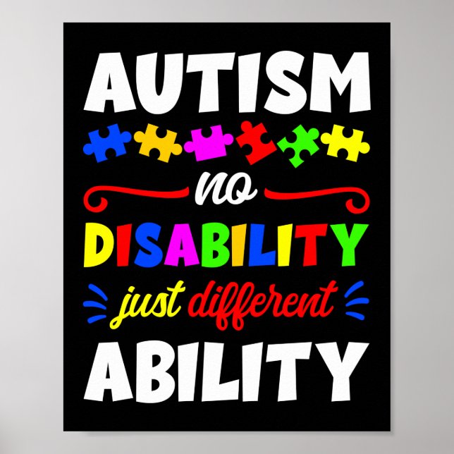 Autism Son Barndotter Inga andra funktionshinder Poster (Framsidan)