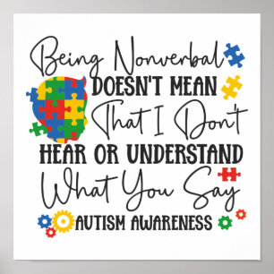 Autism Son Barndotter Nonverbal Elak inte Poster
