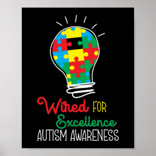 Autism Son Barndotter som är skriven för sin excel Poster