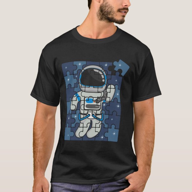 Autism Spaceman Astro Cosmo Space Autism Awareness T Shirt (Framsida)