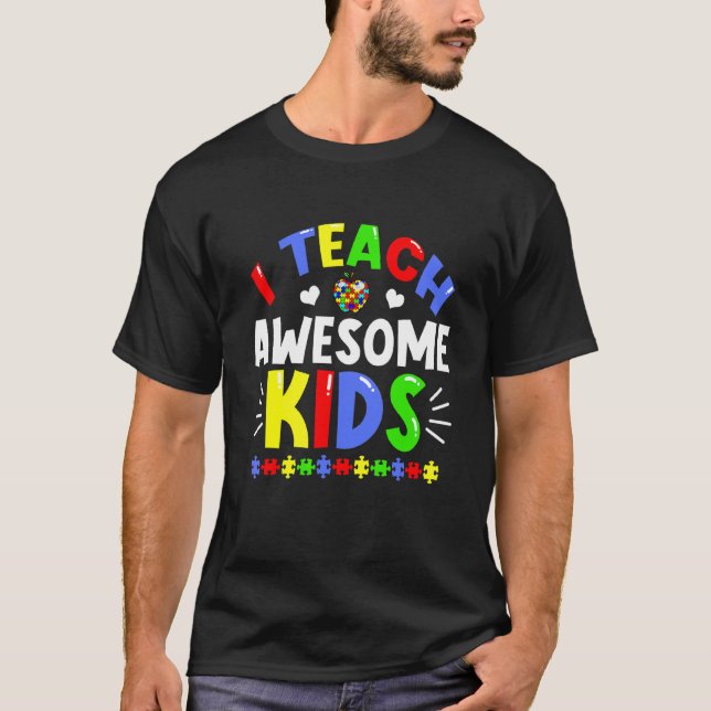 Autism speciallärare Pusselbit T Shirt (Framsida)
