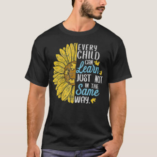 Autism Speciell Education Teacher SunblommTee Wo T Shirt