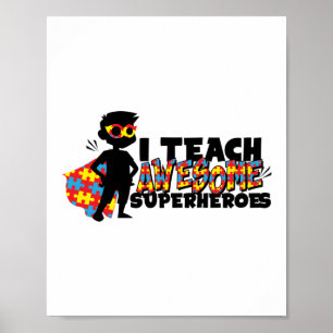 Autism speciellare undervisning i superhjälten i T Poster