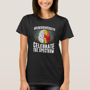 Autism Spectrum Asd Adhd Rainbow Brain Neurodivers T Shirt