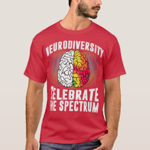 Autism Spectrum ASD ADHD Rainbow Brain Neurodivers T Shirt