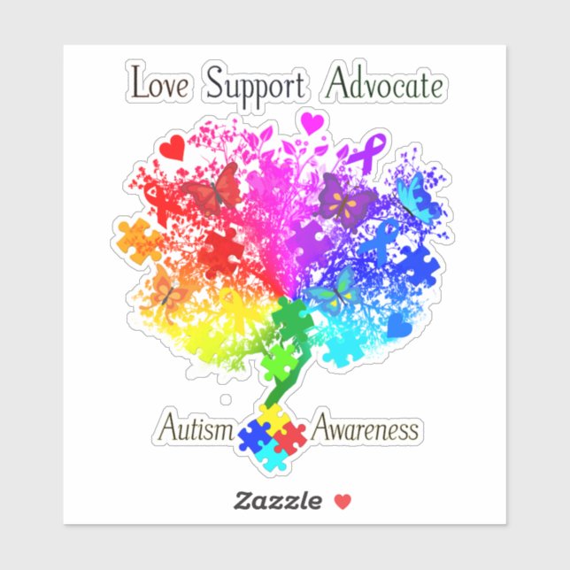 Autism Spectrum Träd Klistermärken (Ark)