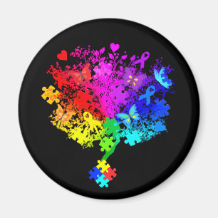 Autism Spectrum Träd Magnet