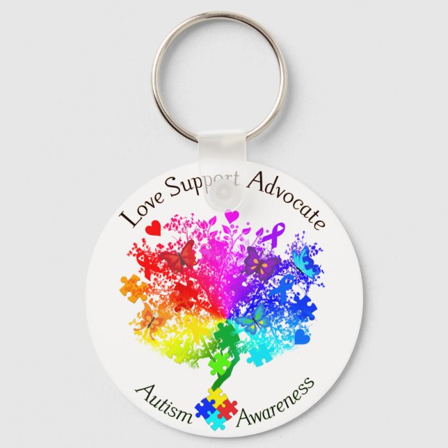 Autism Spectrum Träd Nyckelring (Framsida)