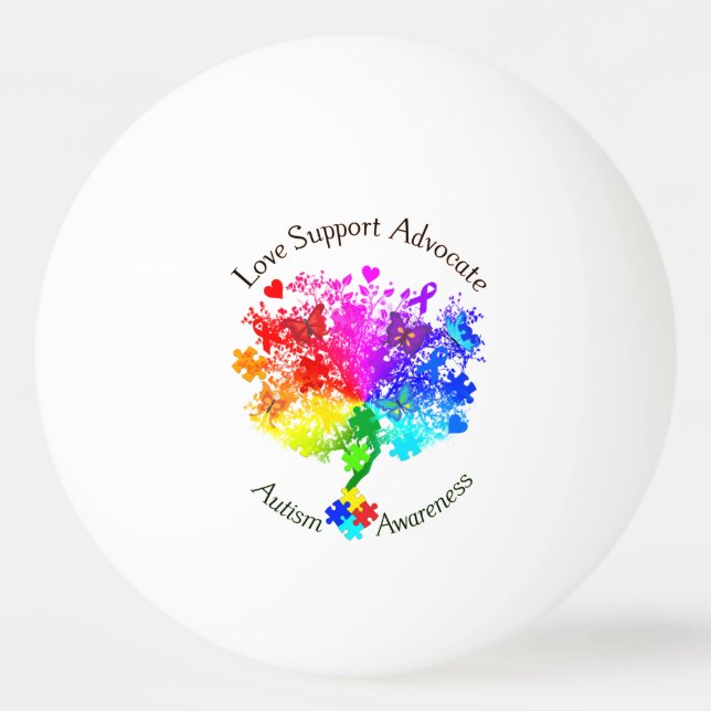 Autism Spectrum Träd Pingisboll (Framsidan)