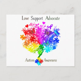 Autism Spectrum Träd Vykort