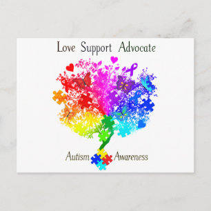 Autism Spectrum Träd Vykort