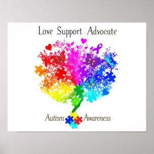 Autism Spektrum Träd Poster