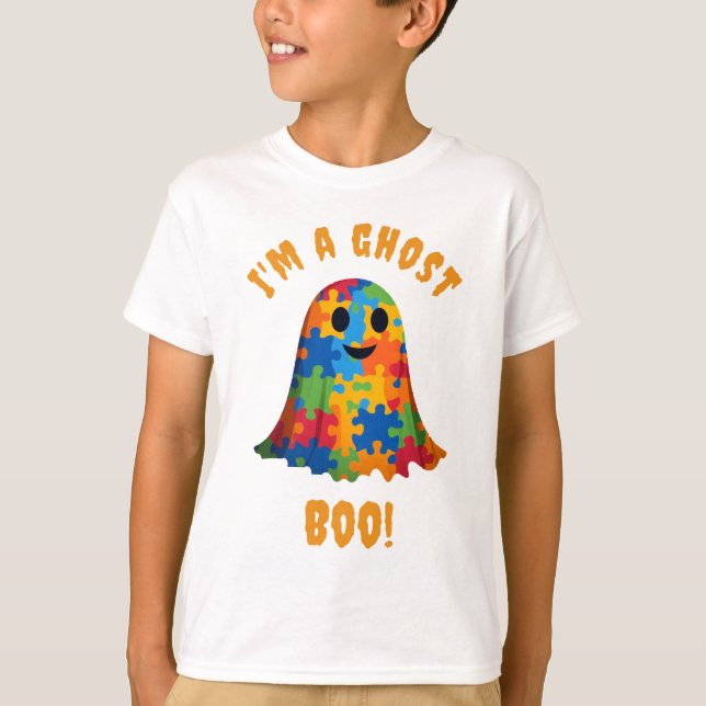 Autism spökalternativ Halloween-kostym. T Shirt (Framsida)