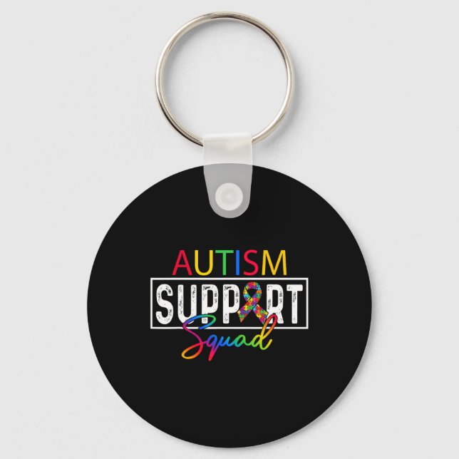 Autism Squad Awareness Autism Support Team F Nyckelring (Framsida)