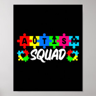 Autism Squad Stöd Inkludering Advocacy Medvetenhet Poster