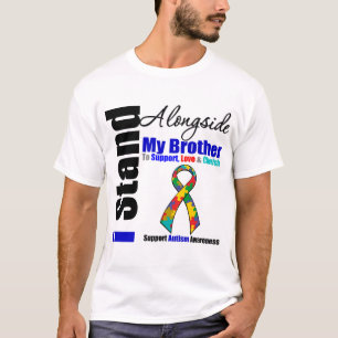 Autism står jag tillsammans med min broder tee