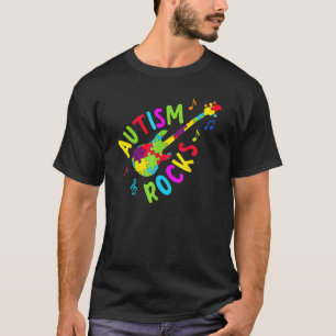 Autism Sten Autism Awareness Guitar Puzzle Delarar T Shirt