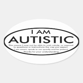 Autism Stickers Ovalt Klistermärke