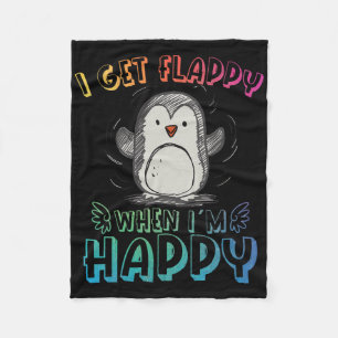 Autism Stimming Penguin jag får flappa när jag är Fleecefilt