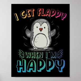 Autism Stimming Penguin jag får flappa när jag är Poster