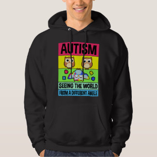 Autism Stöd Pusselbit Autism Medvetenhet Ugglor Hoodie