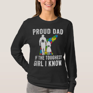 Autism stolt Pappa över den tuffaste flickhos papp T Shirt
