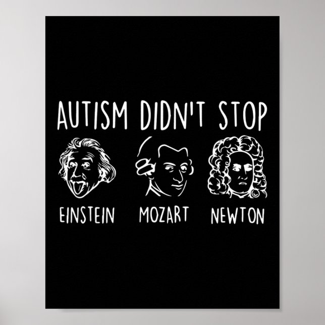 Autism stoppade inte Berömdens medvetandegörande Poster (Framsidan)