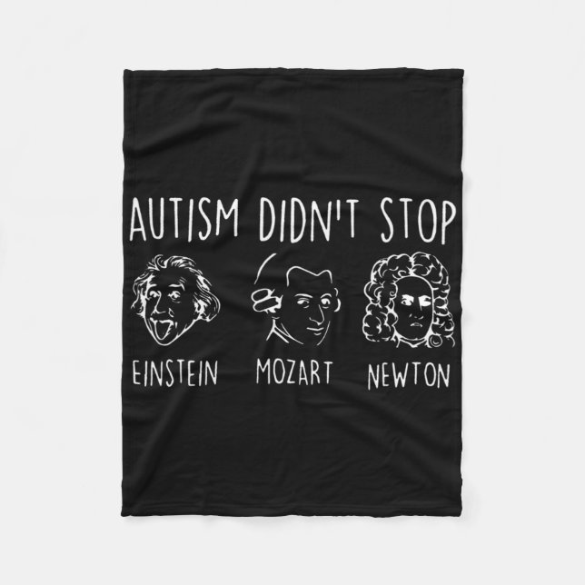 Autism Stoppade Inte Design Fleecefilt (Framsidan)
