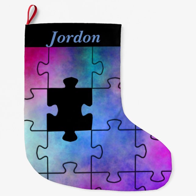 Autism Stor Julstrumpa (Framsidan)