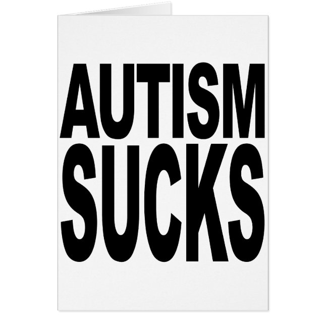 Autism suger hälsningskort (Framsidan)