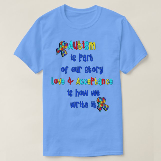Autism Support inspirationsoffert T Shirt (Design framsida)
