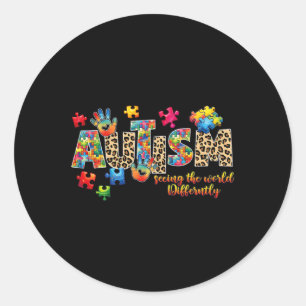 Autism Support Lacher Women Kids Autism Awareness Runt Klistermärke