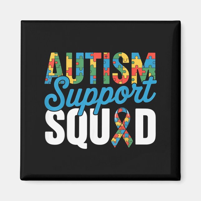 Autism Support Squad för Autism Medvetenhet Autism Magnet (Framsidan)