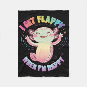 Autism Support Stimming Axolotl jag får när jag bl Fleecefilt